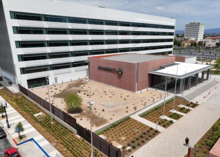 Aerial photo of exterior of CAN Building